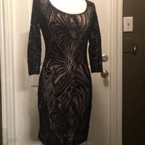Sexy Maggy London Black/Nude Dress
